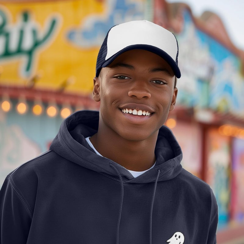 DALIX Two Tone Trucker Hat Summer Mesh Cap with Adjustable Snapback Strap - Image 3